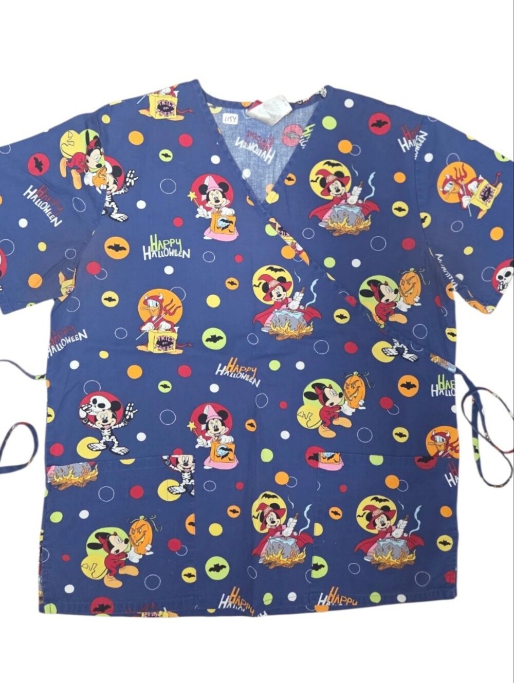 Disney's Mickey And Friends Halloween Scrub Top